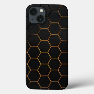 Hexagon zwarte en Gold Hoesje-Mate iPhone draagtas Case-Mate iPhone Case