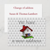 Hexagona Pattern Retro House Change of Address Aankondigingskaart (Voorkant / Achterkant)