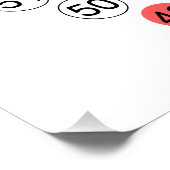 Hexagonaal getalvolgorde perfect poster (Hoek)