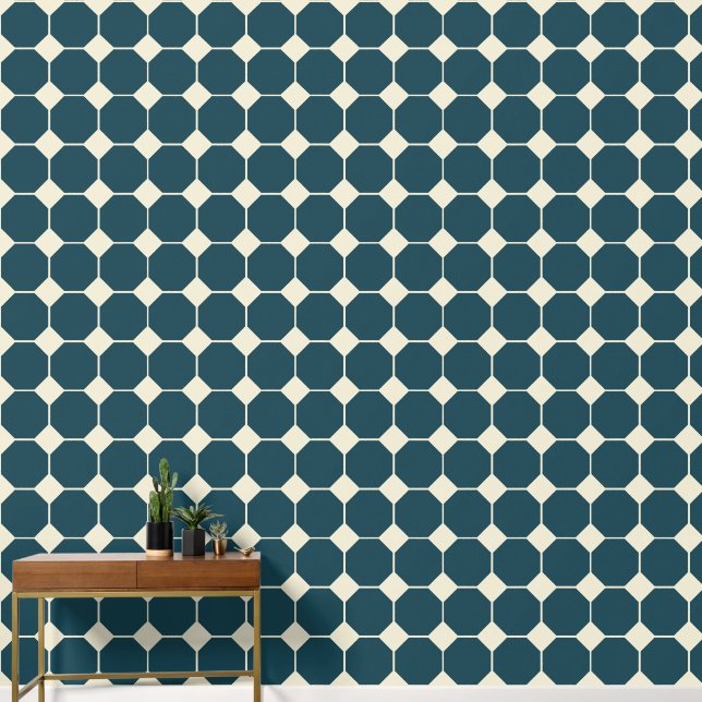 Hexagonaal patroon behang (Hal)
