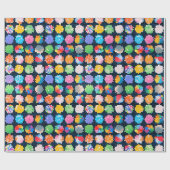 Hexagonal Beachball Stippen Cadeaupapier (Vlak)