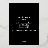 Hexagonal Fotogradatie Party Folie Uitnodiging (Achterkant)