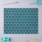 Hexagonal Hexagon Pattern Deep Blue Tissuepapier (Craft)