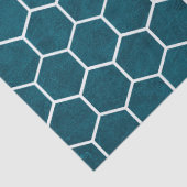 Hexagonal Hexagon Pattern Deep Blue Tissuepapier (Detail)
