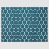 Hexagonal Hexagon Pattern Deep Blue Tissuepapier (Voorkant)