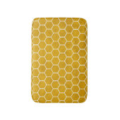 Hexagonal Hexagon Pattern Yellow Badmat (Voorkant Verticaal)