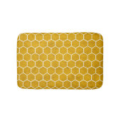Hexagonal Hexagon Pattern Yellow Badmat (Voorkant)