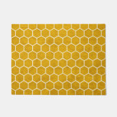 Hexagonal Hexagon Pattern Yellow Deurmat (Voorkant)