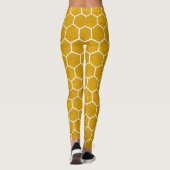 Hexagonal Hexagon Pattern Yellow Leggings (Achterkant)