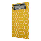 Hexagonal Hexagon Pattern Yellow Mini Klembord (Angled2)