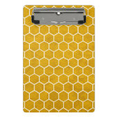 Hexagonal Hexagon Pattern Yellow Mini Klembord (Voorkant)