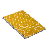 Hexagonal Hexagon Pattern Yellow Notitieboek (Rechterzijde)