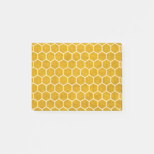 Hexagonal Hexagon Pattern Yellow Post-it® Notes