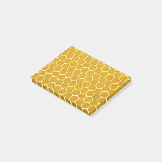 Hexagonal Hexagon Pattern Yellow Post-it® Notes (Schuin)