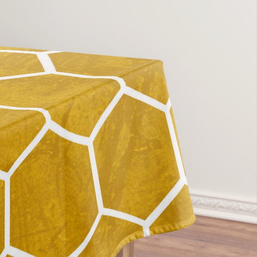 Hexagonal Hexagon Pattern Yellow Tafelkleed (Voorbeeld)