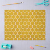 Hexagonal Hexagon Pattern Yellow Tissuepapier (Craft)