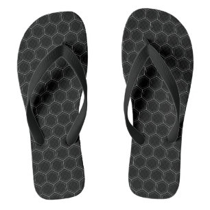 Hexagonal japans traditioneel wit lijnpatroon teenslippers