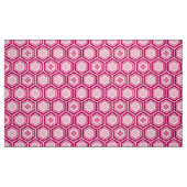 Hexagonal Kimono Print, Bourgogne en Roze Stof (Fat Quarter)