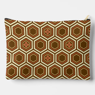 Hexagonal Kimono Print, bruin en beige Etui
