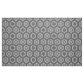 Hexagonal Kimono Print, grijs / grijs en wit Stof (Fat Quarter)