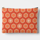 Hexagonal Kimono Print, Mandarijns Oranje Etui (Voorkant)