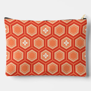 Hexagonal Kimono Print, Mandarijns Oranje Etui