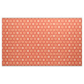Hexagonal Kimono Print, Mandarijns Oranje Stof (Yard (91,4 cm))