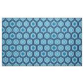 Hexagonal Kimono Print, Navy and Light Blue Stof (Fat Quarter)