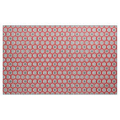 Hexagonal Kimono Print, Red en Grey/Grey Stof (Yard (91,4 cm))