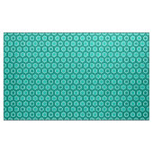 Hexagonal Kimono Print, Turquoise en White Stof (Yard (91,4 cm))