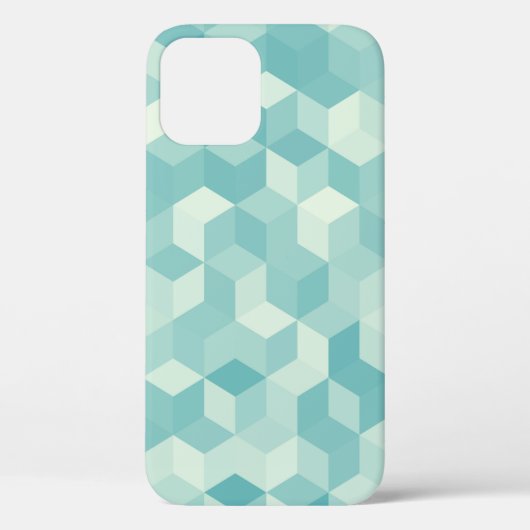 Hexagonal lichtblauw naadloos patroon Case-Mate iPhone case (Achterkant)