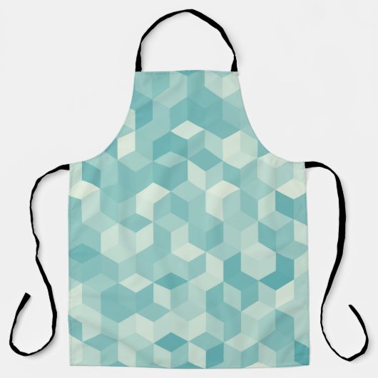 Hexagonal lichtblauw naadloos patroon schort (Voorkant)