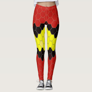 Hexagonal patroon gedrukte leggings