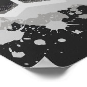 Hexagonal Pattern with Gray Paint Splashes Poster (Hoek)