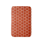 Hexagonal Textured Pattern Rustic Barn Red Badmat (Voorkant Verticaal)