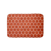 Hexagonal Textured Pattern Rustic Barn Red Badmat (Voorkant)