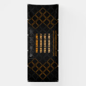 Hexagonale driehoek Meetup Exhibition Achtergrond Spandoek (Verticaal)