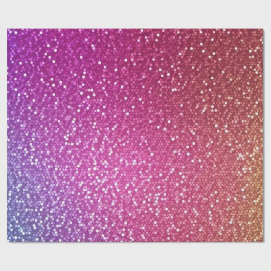 Hexagonale glitter regenbooggradiënt cadeaupapier (Vlak)