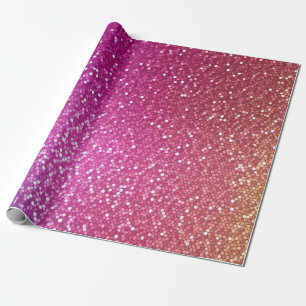 Hexagonale glitter regenbooggradiënt cadeaupapier
