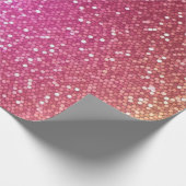 Hexagonale glitter regenbooggradiënt cadeaupapier (Hoek)