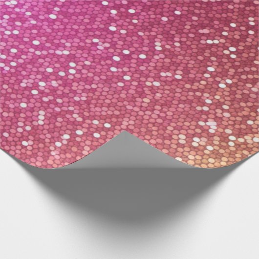 Hexagonale glitter regenbooggradiënt cadeaupapier (Hoek)