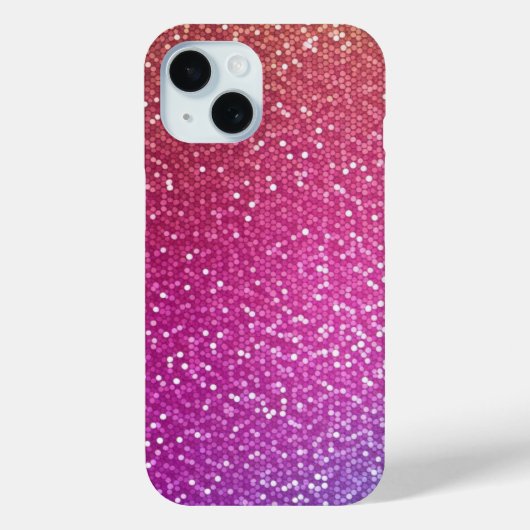 Hexagonale glitter regenbooggradiënt Case-Mate iPhone case (Achterkant)