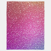 Hexagonale glitter regenbooggradiënt fleece deken (Voorkant)