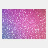 Hexagonale glitter regenbooggradiënt inpakpapier vel (Voorkant)