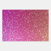 Hexagonale glitter regenbooggradiënt inpakpapier vel (Voorkant 3)