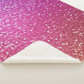 Hexagonale glitter regenbooggradiënt sherpa deken (3/4)