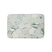 Hexagone Mint Green Aqua Marble Metallic Badmat (Voorkant)