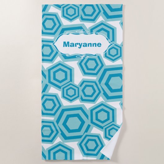 hexagons Beach Towel Strandlaken (Voorkant)