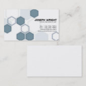 Hexagons - Blauw Visitekaartje (Voorkant / Achterkant)