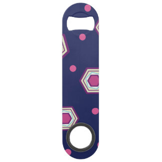Hexagons Blue Speed Bottle Open Flessenopener